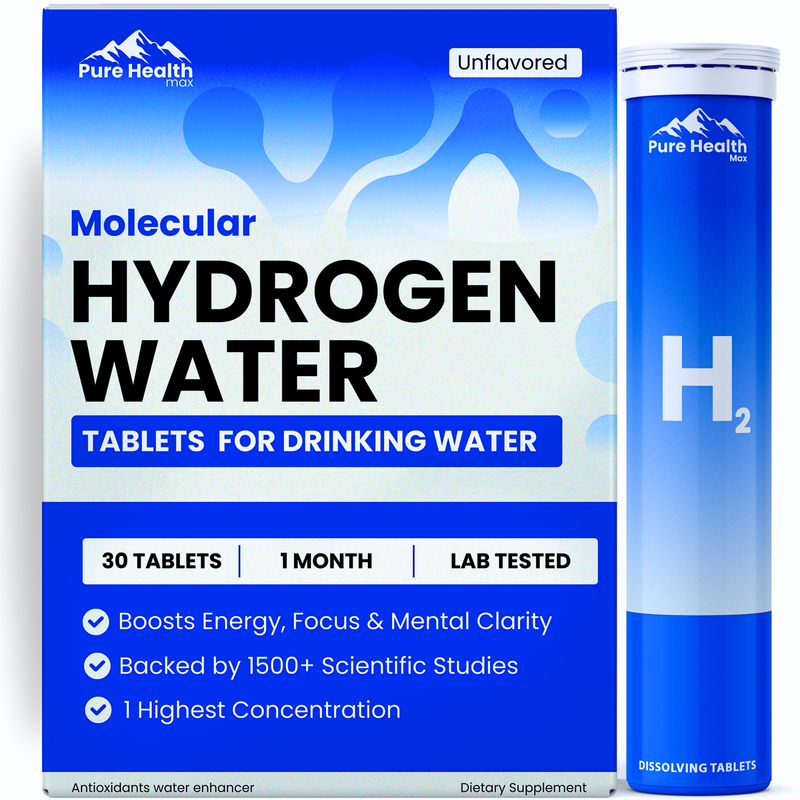 Pure Health Max Molecular Hydrogen Water Tablets — 30 Dissolving Tablets, Unflavored
