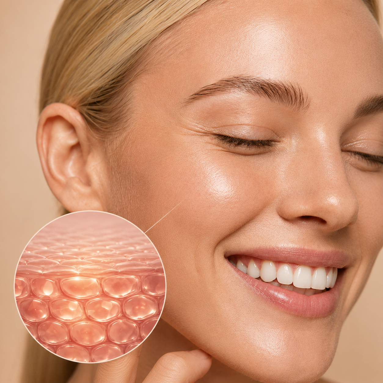 Aging skin starts inside the cell.